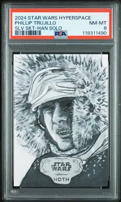2024 TOPPS STAR WARS HYPERSPACE SKETCH CARDS PHILLIP TRUJILLO PSA 8 - Image 1