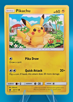 Pokemon TCG SM Crimson Invasion Pikachu Card 30/111 - Image 1