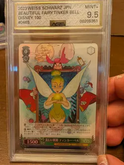 Weiss Schwarz TCG Card Disney 100 Tinkerbell / Captain Hook AGS 9.5 - Image 1