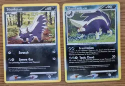 Pokemon Card Stunky Skuntank Set Diamond & Pearl Base Set Reverse Holo Rare - Image 1