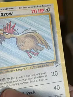 POKEMON FEAROW 41/130 UNCOMMON BASE SET 2 HP CARD - Image 4