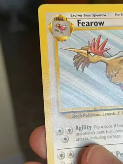 POKEMON FEAROW 41/130 UNCOMMON BASE SET 2 HP CARD - Image 5