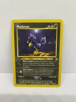 Murkrow 24/111 Neo Genesis Rare - WOTC - Pokemon Card NM/LP - Image 1