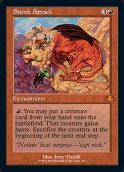 Sneak Attack - Retro Frame NM, English MTG Dominaria Remastered - Image 1
