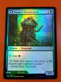 1x Tangled Florahedron // Tangled Vale | FOIL | Zendikar Rising | MTG Magic - Image 1