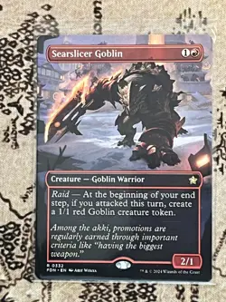 Searslicer Goblin (Borderless) - Foundations - 332 - #Near Mint - Image 1