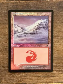7th Edition MTG Mountain Mana Land FOIL - LOT of 7 #338 #339 #346 #345 - Image 4