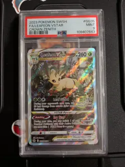 2023 Pokemon SWSH Crown Zenith Leafeon VSTAR Galarian Gallery #GG35/GG70 PSA 9 - Image 1