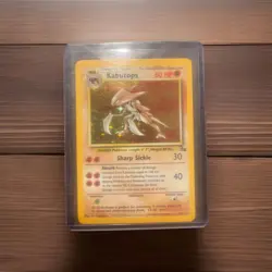 Pokemon TCG Kabutops Fossil 9/62 Holo Unlimited Holo Rare Vintage 2000 MP - Image 1