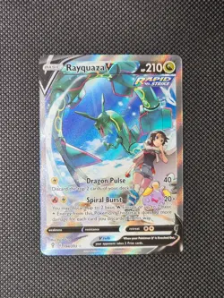 Pokemon TCG Rayquaza V 194/203 Evolving Skies Rare Sword & Shield Alt Art Holo - Image 1