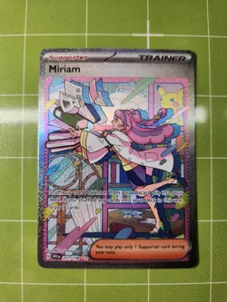 Pokemon TCG Miriam Trainer Full Art Holo Scarlet & Violet Base Set - Image 1
