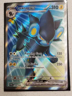 Luxray ex - 195/167 SV TWM - Pokemon Card Error - Back Missing Yellow Ink Layer - Image 4
