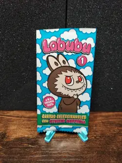 FLASHGONDOR Labubu Trading Card Game #5 Jump For Joy Green Hearts Foil - Image 3