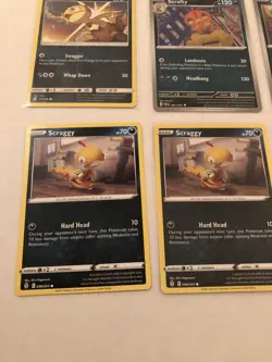 Lot Of 9 Scraggy and Scrafty Pokemon Cards - Image 2