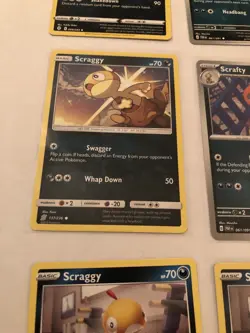 Lot Of 9 Scraggy and Scrafty Pokemon Cards - Image 3