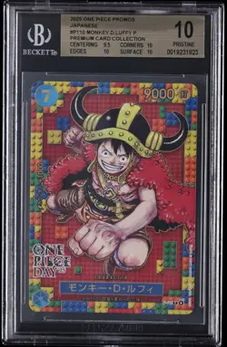 2025 ONE PIECE PROMOS JPN PREMIUM CARD COLLECTION #P110 MONKEY D. LUFFY P BGS 10 - Image 1