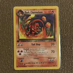 1st Edition Dark Charmeleon NM Near Mint Vintage 32/82 Team Rocket Pokemon Card - Image 1