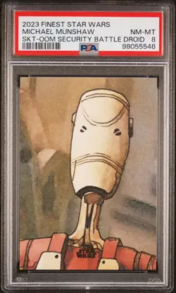 2023 TOPPS FINEST STAR WARS SKETCH CARDS MICHAEL MUNSHAW PSA 8 - Image 1