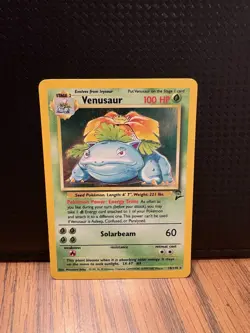 Pokemon TCG Venusaur Holo Rare Card 18/130 Base Set 2 LP - Image 1