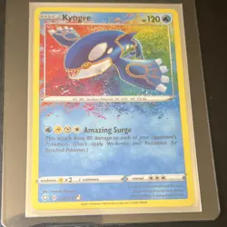 Pokemon Kyogre 021/072 Shining Fates Amazing Rare Holo 120 HP Basic TCG Card - Image 1
