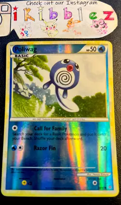 POLIWAG 58/95 LP Reverse Holo HGSS Unleashed card. Rare Pokemon in shop! - Image 1