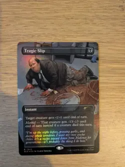 Tragic Slip Borderless Foil Dwight's Destiny Secret Lair The Office MTG - Image 1