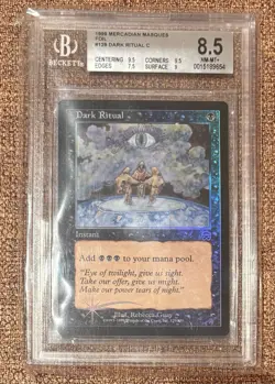 Graded Dark Ritual Foil - BGS Beckett 8.5 - Mercadian Masques - Image 1