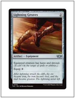 1x Lightning Greaves, Magic the Gathering MTG NM - Image 1