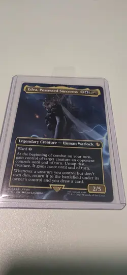 MTG Edea, Possessed Sorceress (Borderless) [FINAL FANTASY Commander] Foil Near M - Image 1