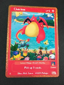 Pokepu Charzee (Charizard) 2025 Cool Club Art Mick Junco Pokemon Fan Art - Image 1