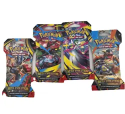 4x Pokemon TCG Mega Evolution Base Set Sleeved Packs BRAND NEW Art Set In hand - Image 3