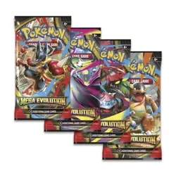 4x Pokemon TCG Mega Evolution Base Set Sleeved Packs BRAND NEW Art Set In hand - Image 4