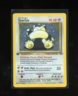 1ST EDITION 1999 Pokemon Jungle Snorlax 11/64 Holo Foil Rare WOTC - Image 1
