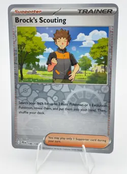 Pokemon TCG Brock's Scouting - 146/159 - SV09: Journey Together - Reverse Holo - Image 2