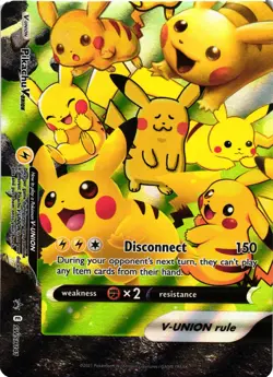 Pokemon TCG Pikachu V-UNION SWSH141 Black Star Promo VLP - Image 1