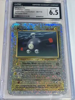 2002 Pokemon Legendary Collection Magnemite Reverse Holo Foil #80/110 CGC 6.5 - Image 1