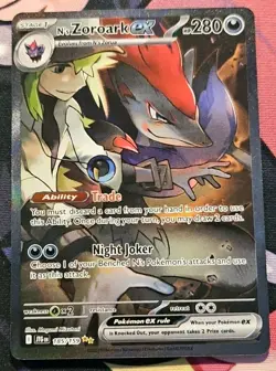 Pokemon TCG N’s Zoroark ex 185/159 SV09: Journey Together Special Illustration - Image 1