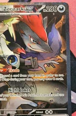 Pokemon TCG N’s Zoroark ex 185/159 SV09: Journey Together Special Illustration - Image 3