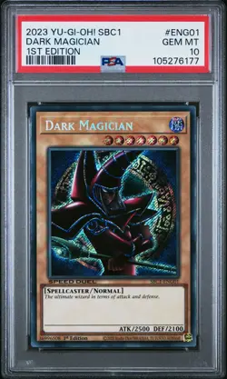 2023 YU-GI-OH! SBC1-SPEED DUEL STREETS OF BATTLE CITY DARK MAGICIAN PSA 10 - Image 1