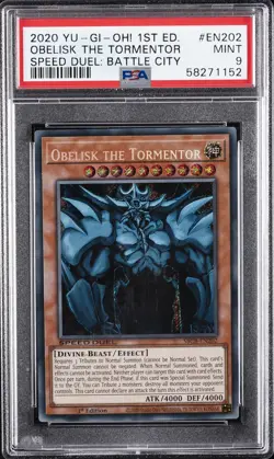 2020 YU-GI-OH! SPEED DUEL: BATTLE CITY BOX 1ST ED OBELISK THE TORMENTOR PSA 9 - Image 1