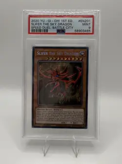 2020 Yu-Gi-Oh! 1st Ed. Slifer the Sky Dragon Speed Duel: Battle City PSA 9 - Image 1