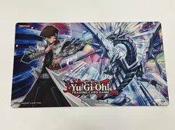 Yugioh Official Konami Kaiba Blue-Eyes Solid Dragon Win-A-Mat Playmat New - Image 1
