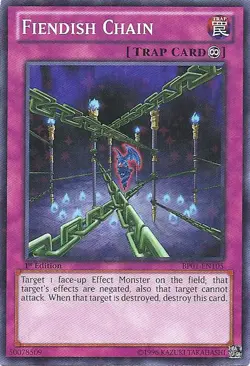 Yugioh! LP Fiendish Chain - BP01-EN105 - Starfoil Rare - 1st Edition Lightly Pla - Image 1