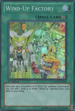 Yugioh! LP Wind-Up Factory - GENF-EN054 - Super Rare - Unlimited Edition Lightly - Image 1