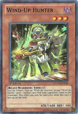 Yugioh! LP Wind-Up Hunter - PHSW-EN024 - Super Rare - Unlimited Edition Lightly - Image 1