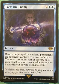 MTG Tales Of Middle Earth Press the Enemy MTG Rare Magic The Gathering Card - Image 1