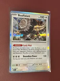 Bouffalant 119/142 Holo NM/M Stellar Crown Pokemon Card - Image 1
