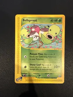 Pokemon TCG E-Card Bellsprout 68/147 Aquapolis Common Non Holo - Played - Image 1