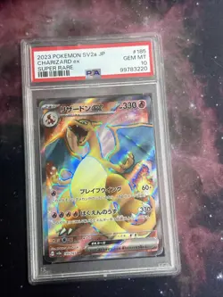 PSA 10 Charizard ex 185/165 Pokemon SV2a Japanese Full Art Rare Graded Card - Image 1