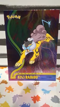 Raikou # 243 Pokemon Card Topps TV Animation Edition Foil Holo rare - Image 1